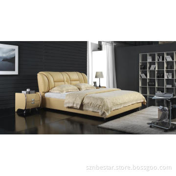 High Quality Bedroom Sets Luxury Leather Bed (6027)
